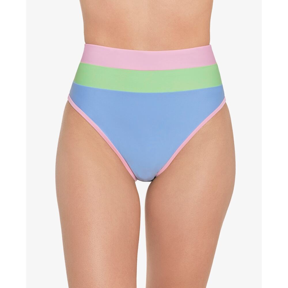 Salt + Cove Colorblocked High-Waist Bikini Bottoms Periwinkle NWT Size Medium